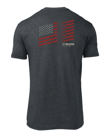 KUIU Retro Flag Fade T-Shirt | Charcoal